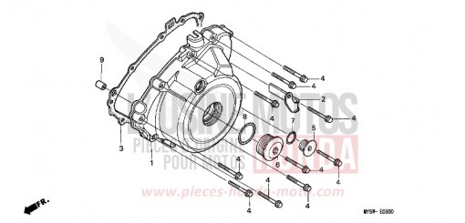 KURBELGEHAEUSEDECKEL, L. CB500X de 1999